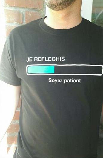 T-shirt je réfléchis